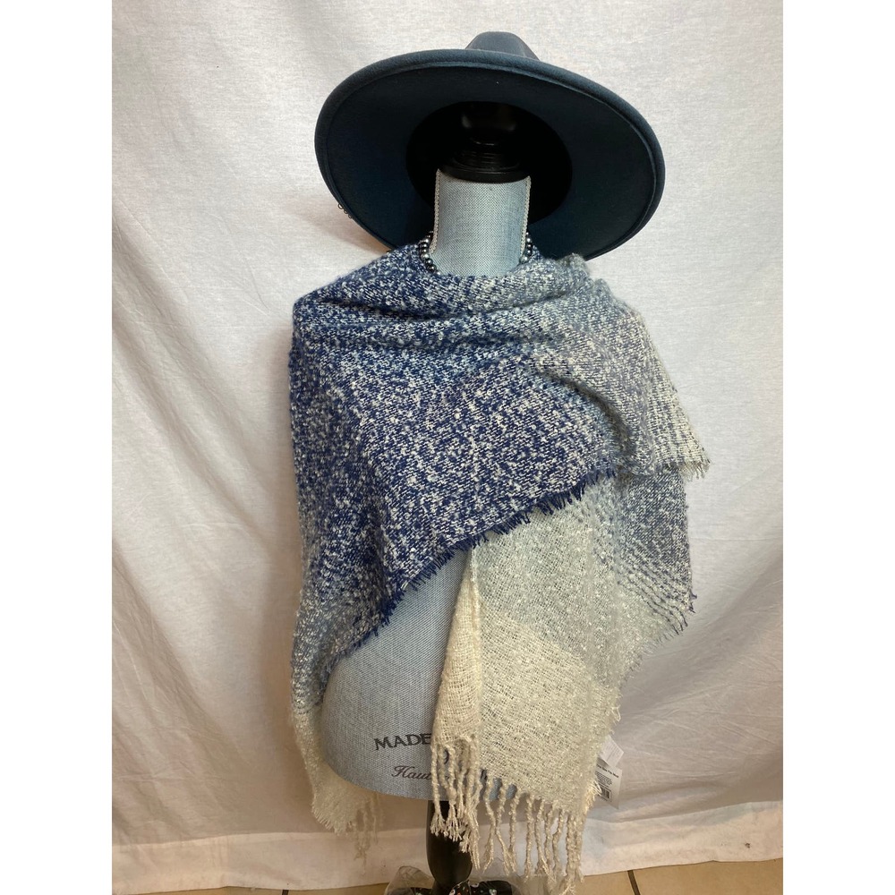 Style 5  Blue Ombré Blanket Shawl Scarf